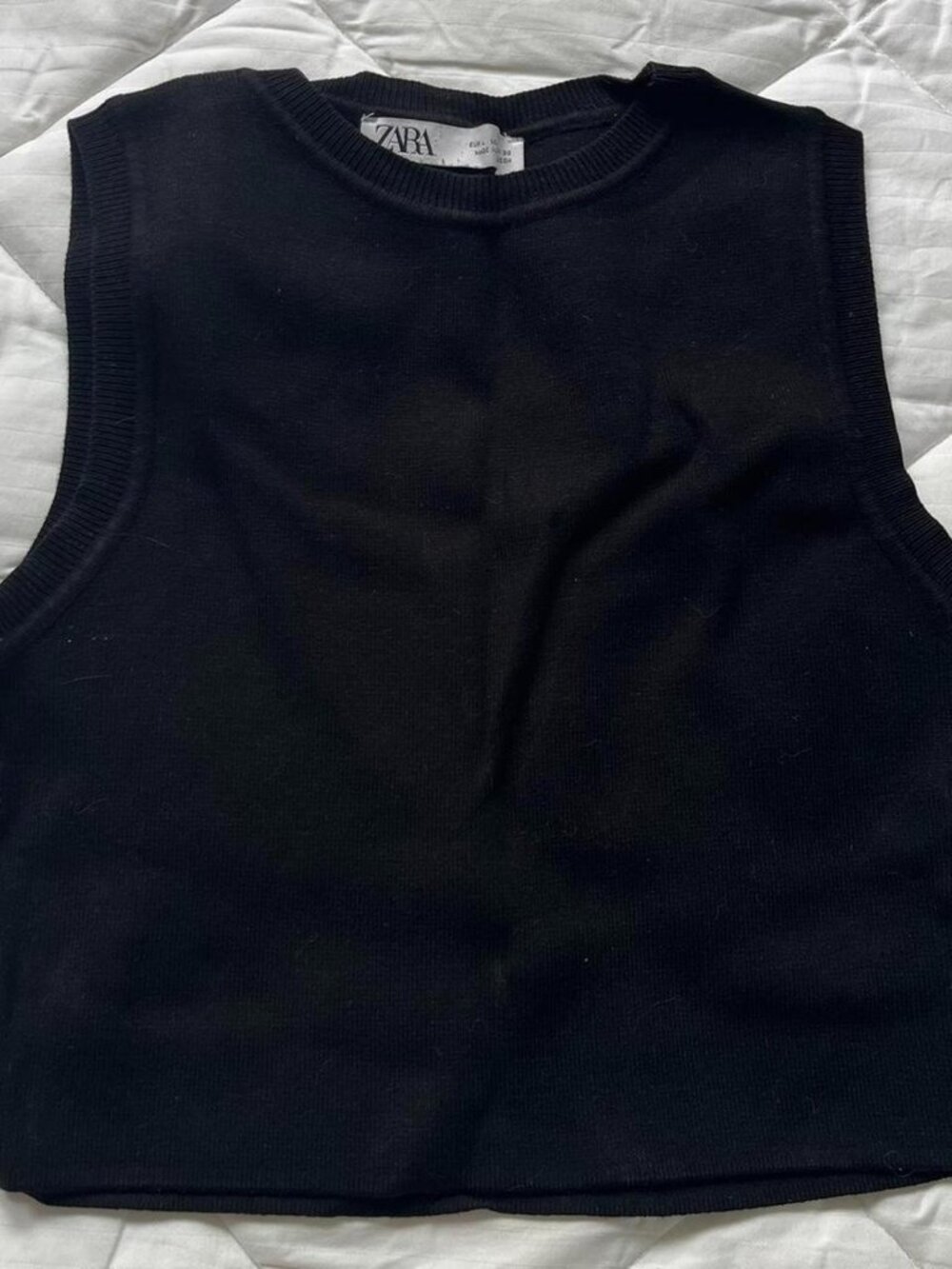 zara tank top in black